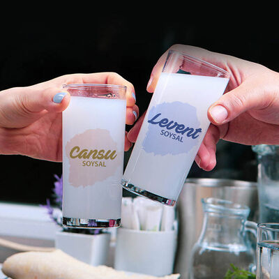 İsme Özel Baskılı 2li Rakı Bardağı - 1