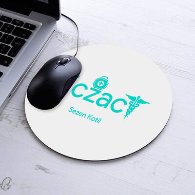 İsme Özel Eczacı Temalı Yuvarlak Mousepad - 1