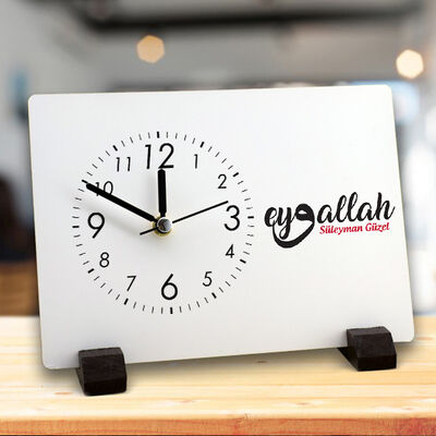 İsme Özel Eyvallah Yazılı Masa Saati - 1