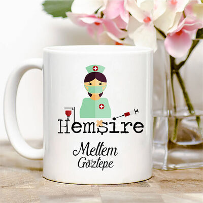 İsme Özel Hemşire Kahve Kupası - 1