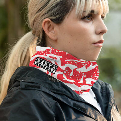 İsme Özel Kırmızı Kamuflaj Tasarım Boyunluk Bandana - 1