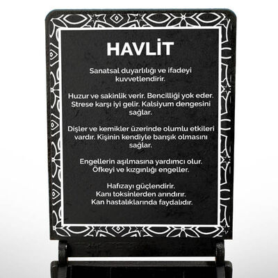 İsme Özel Kutulu Havlit Taşı Çubuk Kolye - 2