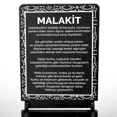 İsme Özel Kutulu Malakit Taşı Çubuk Kolye - 2