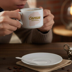 İsme Özel Lüks Kaşık Hediyeli Nescafe Fincanı