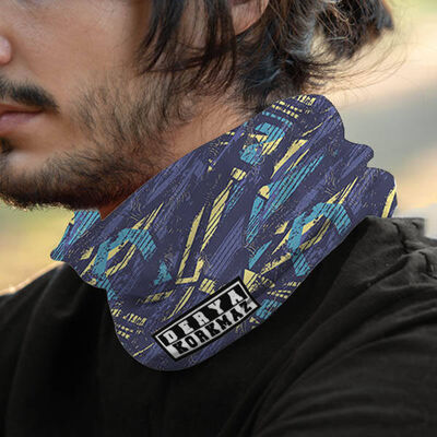 İsme Özel Mor Soyut Tasarım Boyunluk Bandana - 1