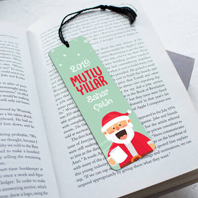 İsme Özel Noel Baba Kitap Ayracı - 1