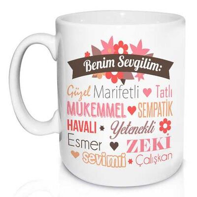 İşte Benim Sevgilim Kişiye Özel Kupa Bardak - 1