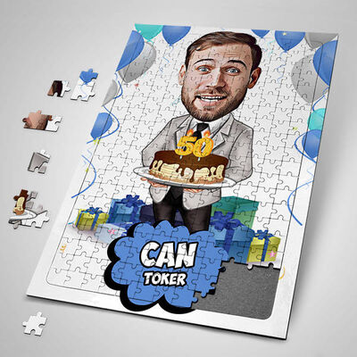 İyi Ki Doğdun Karikatürlü Puzzle - 1