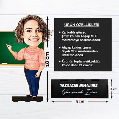 İyi ki Varsın Öğretmenim Karikatürlü Biblo - 2
