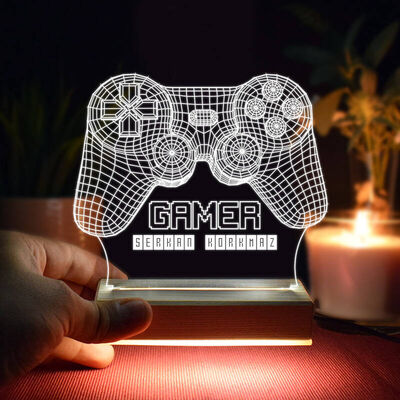 Joystick Tasarımlı 3d Led Lamba - 1