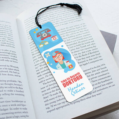 Kadın Doktora Hediye Kitap Ayracı - 1