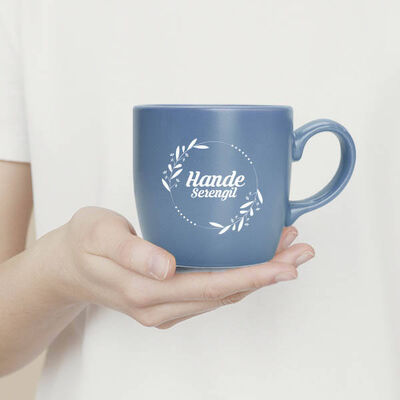 Kadına Hediye İsimli Mavi Kupa Bardak - 1