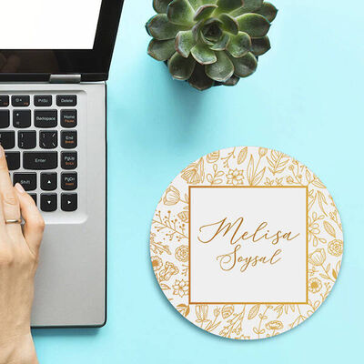 Kadına Hediye İsimli Yuvarlak Mousepad - 1