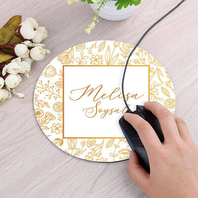 Kadına Hediye İsimli Yuvarlak Mousepad - 3