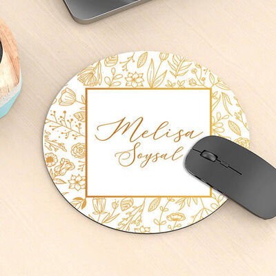 Kadına Hediye İsimli Yuvarlak Mousepad - 4