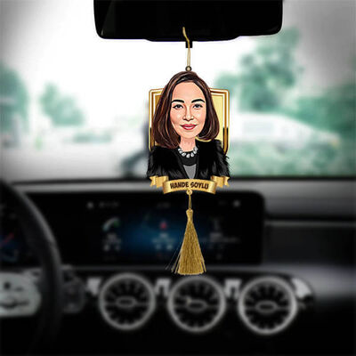 Kadına Hediyelik Karikatürlü Araba Süsü - 1