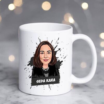 Kadına Hediyelik Karikatürlü Kupa Bardak - 1