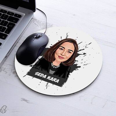 Kadına Hediyelik Karikatürlü Mousepad - 1