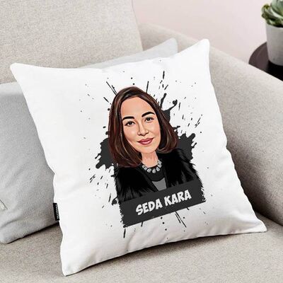 Kadına Hediyelik Karikatürlü Yastık - 1