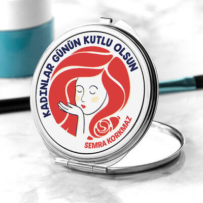 Kadınlar Günü Dileği İsimli Makyaj Aynası - 1