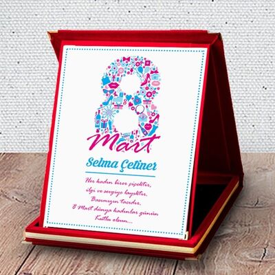 Kadınlar Gününe Özel Plaket - 1