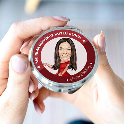 Kadınlara Özel Karikatürlü Makyaj Aynası - 1