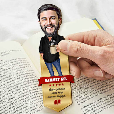 Kahve Keyfi Karikatürlü Kitap Ayracı - 4