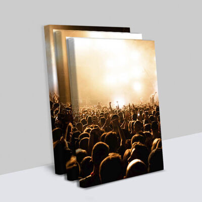 Kalabalık Konser 3 Parçalı Kanvas Tablo - 2