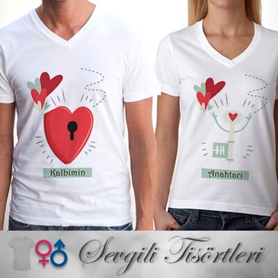 Kalbimin Anahtarı Sende Sevgili Tişörtü - 1