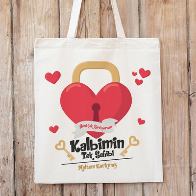 Kalbimin Tek Sahibine Bez Çanta - 1