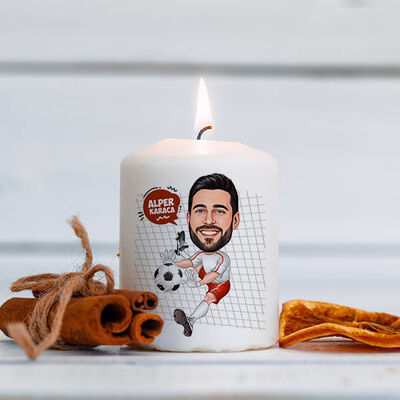 Kaleci Erkek Karikatürlü Mum - 1