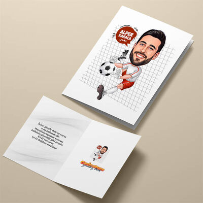Kaleci Karikatürlü Tebrik Kartı - 3