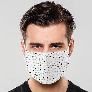 Kalp Yağmuru Tasarım Yıkanabilir Maske - 1