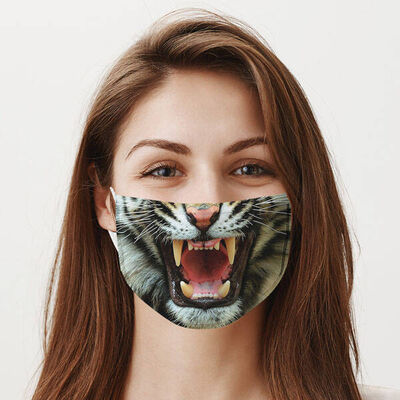 Kaplan Ağzı Tasarım Yıkanabilir Maske - 1
