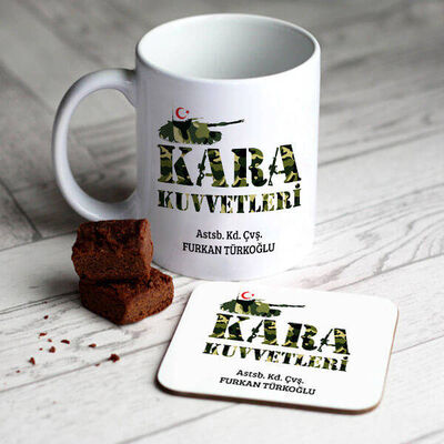 Kara Kuvvetlerine Hediye Kupa ve Bardak Altlığı - 1