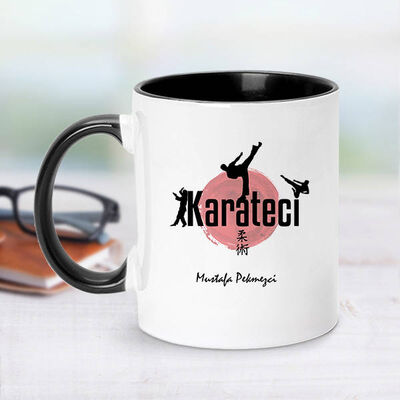 Karateci İçin Siyah Kupa Bardak - 1