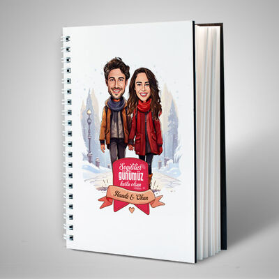 Karda Yürüyüş ve Aşkımız Karikatürlü Defter - 2