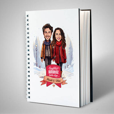 Karda Yürüyüş ve Aşkımız Karikatürlü Defter - 1