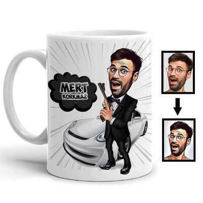 Karikatür Efektli Ajan Kupa Bardak - 2