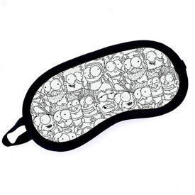 Karikatür Tipler Desenli Göz Maskesi - 1