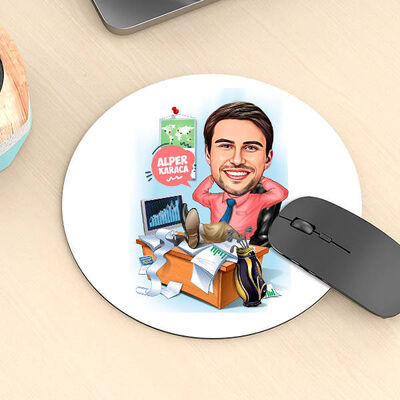 Karikatürlü Broker Erkek Mousepad - 1