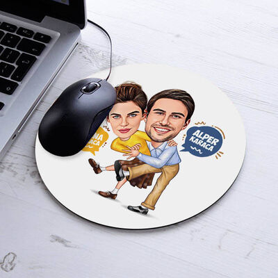 Karikatürlü Dans Eden Çiftler Mousepad - 1
