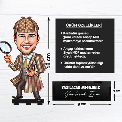 Karikatürlü Dedektif Erkek Masa Biblosu - 2