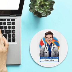 Karikatürlü En Başarılı Erkek Aile Hekimi Mousepad - 2