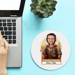 Karikatürlü En Başarılı Erkek Arkeolog Mousepad - 2