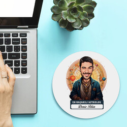 Karikatürlü En Başarılı Erkek Astrolog Mousepad - 2