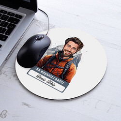 Karikatürlü En Başarılı Erkek Dağcı Mousepad - 1