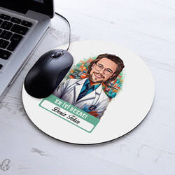Karikatürlü En Başarılı Erkek Eczacı Mousepad - 1