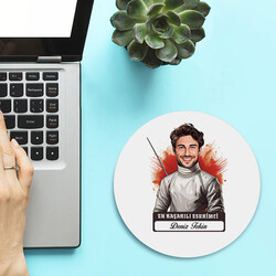 Karikatürlü En Başarılı Erkek Eskrimci Mousepad - 2