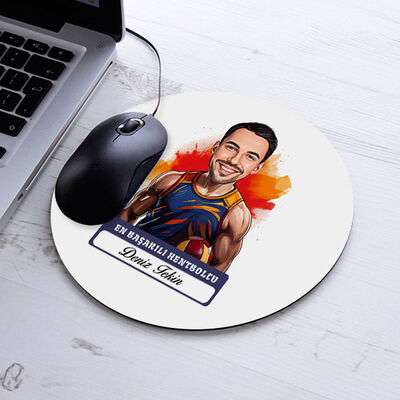 Karikatürlü En Başarılı Erkek Hentbolcu Mousepad - 1